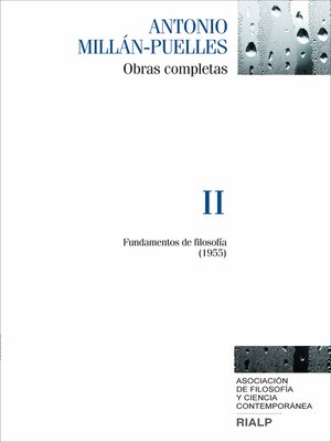 cover image of Millán-Puelles. II. Obras completas